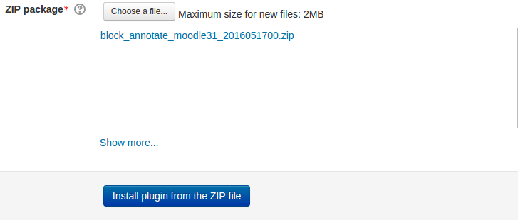 Choose Zip File