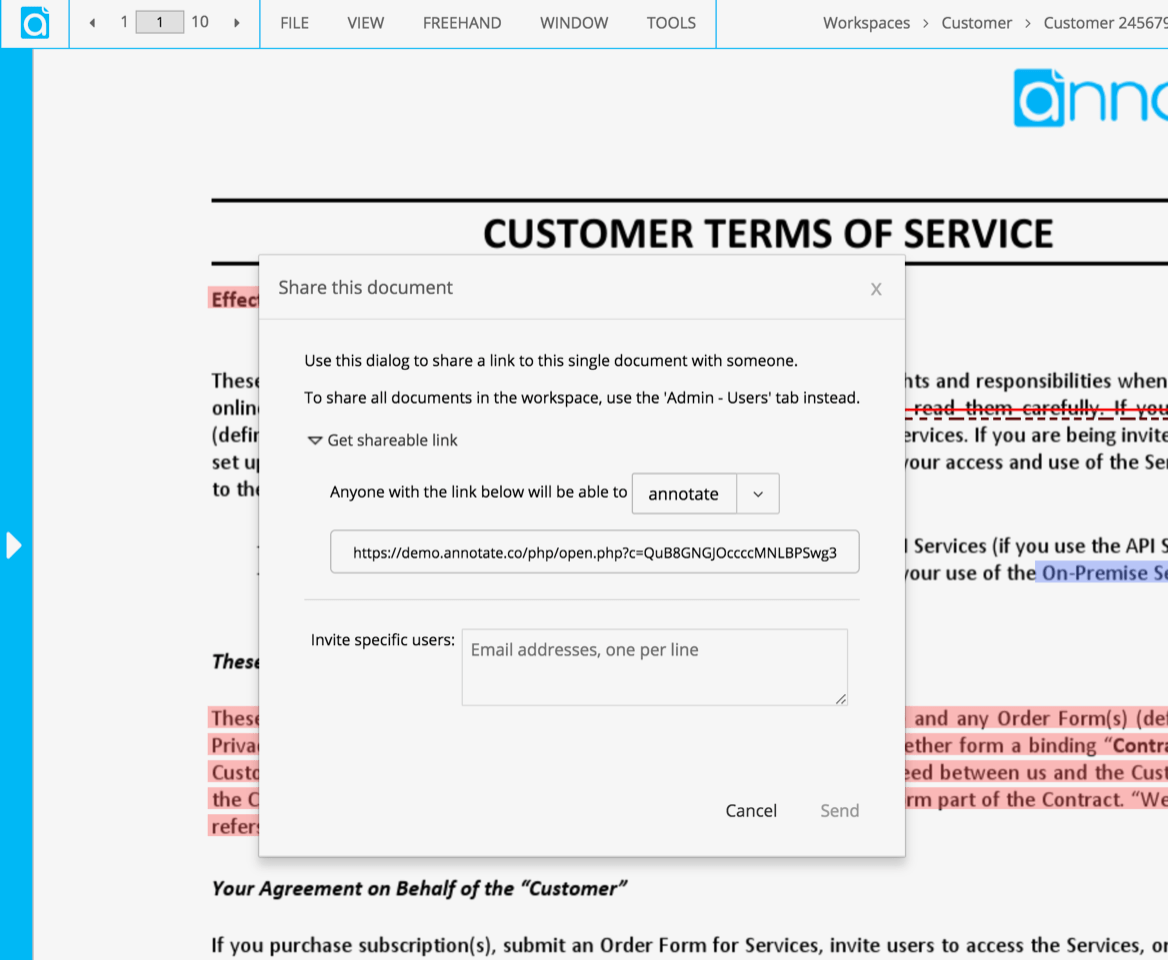 Share contracts securely